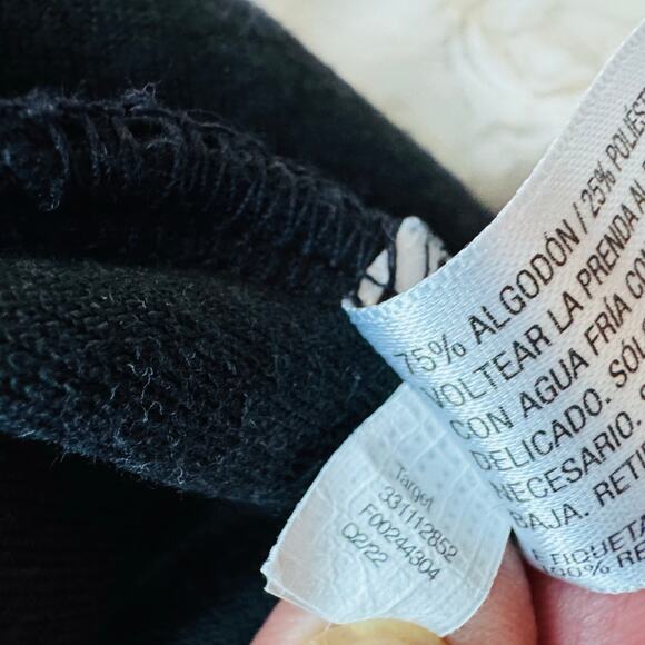 Wild Fable Womens Black Velour Velvet Flare Cotton Pants Loungewear Size Small - Picture 8 of 8